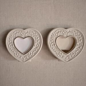 Lenox Wedding Promises small heart frames. Set of 2 NWOT